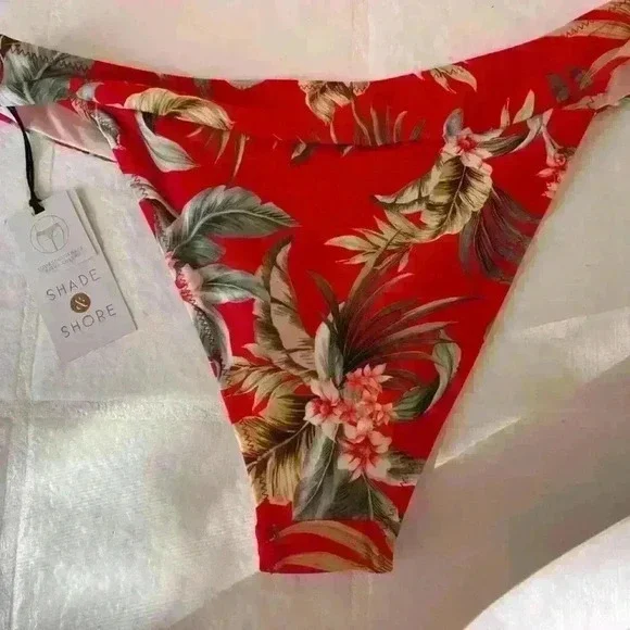 Bikini, 34C top, S bottom, tropical print, shade & shore brand, NWT, vacation! - Picture 4 of 6